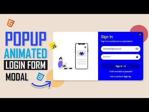 CREATE Stunning Animated Popup Login Forms with HTML, CSS & JavaScript