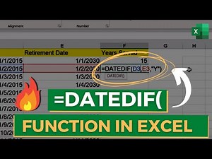 How to use DATEDIF Function in Excel | Excel Functions