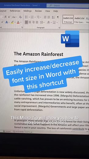 Quickly Adjust Font Size in Word Using These Shortcuts