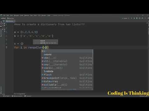 Python 3 - Convert two lists into a dictionary | Example Programs | English