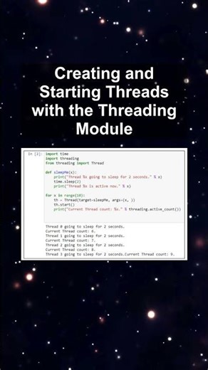 Creating and Starting Threads with the Threading Module #ai #artificialintelligence #machinelearning