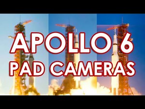 Apollo 6 Pad Cameras - Multiple Views, Real Speed, Saturn V, Lift-off, Rocket Launch, 4K