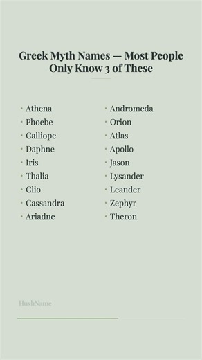 Greek Myth Names — Most People Only Know 3 of These