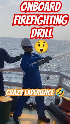 Real Ship Firefighting Drill | Seafarer Training at Sea🤯💥