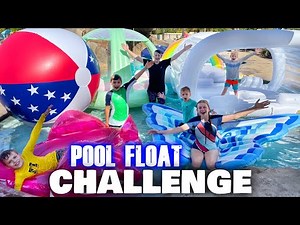 Filling Our ENTIRE Pool With World's Largest Floats Challenge