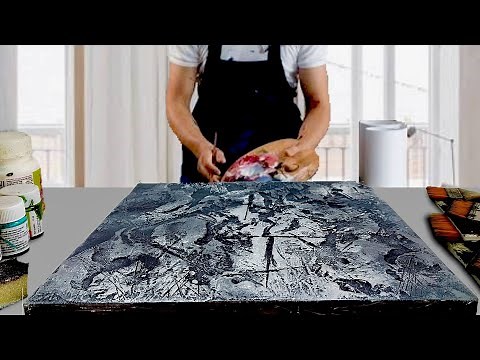 TEXTURE Art Techniques / Simple ABSTRACT On Canvas / ACRYLIC Painting for Beginners