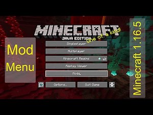 Mod Menu V1.16.9 for Minecraft 1.16.5