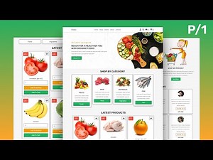 Complete Responsive Grocery Store Website Design Using HTML / CSS / JavaScript / PHP PDO - Demo