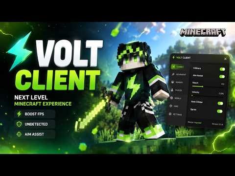 Volt Client (1.8.9 - 1.21.11+) - Best Undetected Free Minecraft Ghost Client 2026