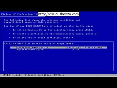 How to install Windows XP Professional with SP3