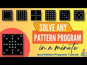 Pattern programs in Java | Hindi | Solve any pattern program | One logic for all patterns|softethics