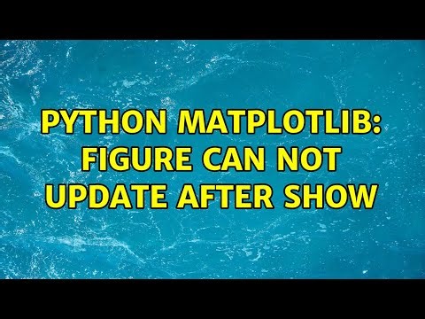 Python matplotlib: figure can not update after show