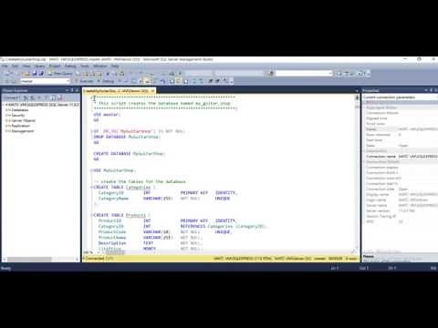 Create Database and Tables from Script