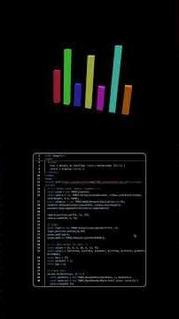 3D Colorful Bar Chart Animation | Smooth Up & Down Motion in Three js