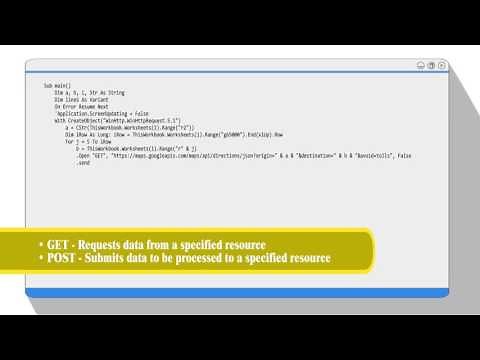 Excel VBA: Google map API