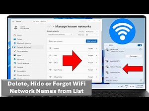 How to Delete, Hide or Forget WiFi Network Name on Windows Laptop/PC-Complete Guide