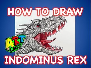 How to Draw INDOMINUS REX FACE!!!