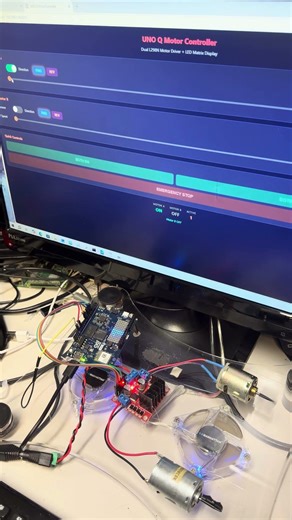 Arduino UNO Q 4GB — Dual Motor Web Control and Bug Discovery