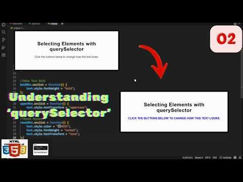Selecting Elements using 'querySelector' | Exploring JavaScript Day 2 | ScratchStart