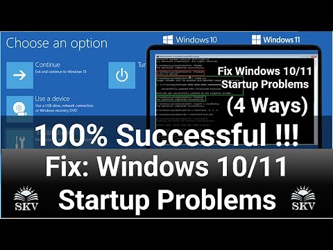 How to Fix Windows 10/11 Startup Problems using Command Prompt (Complete Tutorial) | 4 Ways to Fix