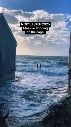 Just found out this homeowner is fighting with the town . Saying they can’t afford to have it demolished they just don’t have the money .This home is going to end up in the ocean. Tons of debris and chemicals.. peppering our beaches by summertime. What are your thoughts on the matter?#capecodboy4life #erosion #noreaster2026 #noreaster2026 #noreaster2026