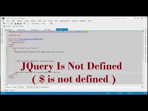 JQuery Is Not Defined ( $ is not defined ) (Reference Error: $ is not defined)