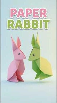 Origami Paper Rabbit 🐰 Cute Animal Craft #shorts