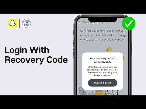 How To Login Snapchat With Recovery Code (2024)