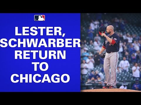 Jon Lester, Kyle Schwarber get standing ovations in their return to Wrigley Field!