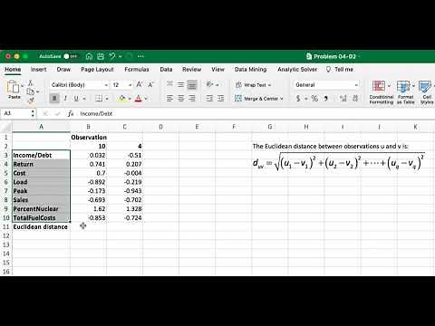 How to Calculate Euclidean Distance in Excel (Step-by-Step Tutorial)