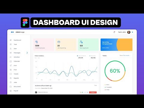 Dashboard UI Design in Figma: Detailed guide on how to design a dashboard UI from scratch.