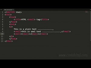 HTML small Tag