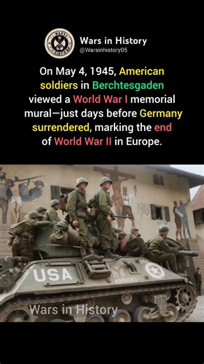 American Soldiers Encounter a WWI Memorial in Germany (May 1945) #ww2