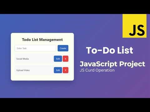 To-do List Application Using HTML CSS & JavaScript | JavaScript Project