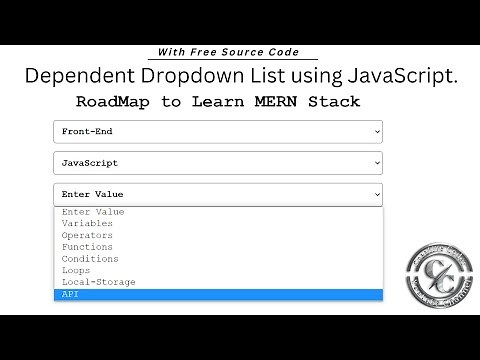 JavaScript Dependent Dropdown List, | JavaScript Cascading Dropdown List
