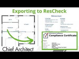 Exporting ResCheck Data from Chief Architect