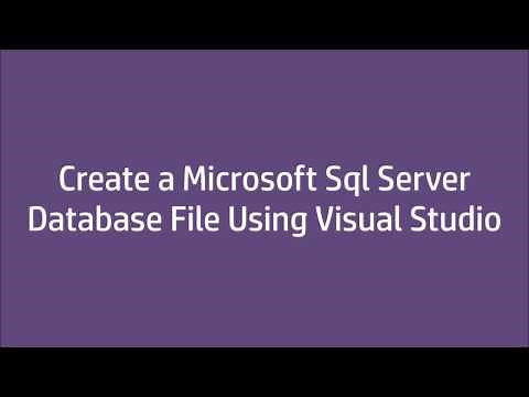Create Sql Server Database File Using VisualStudio 2015