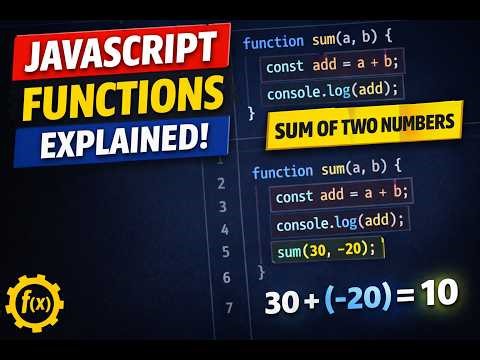 JavaScript Function to Add Two Numbers | Simple Beginner Tutorial