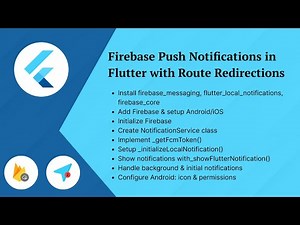 Flutter Push Notifications using Firebase (FCM) with Route Redirection | Android & iOS Tutorial