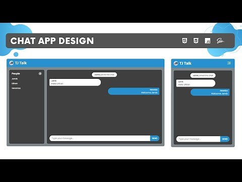 Chat app design using HTML CSS JavaScript
