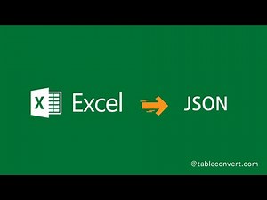 How to Convert Excel to json online?