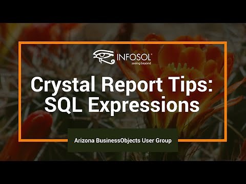 Crystal Report Tips - SQL Expressions