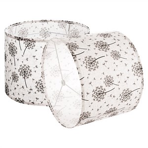 KFFKFF Set of 2 Drum Lamp Shades, 13-inch Diameter, 10-inch Height, Medium Linen Design for Table and Floor Lamps, Simple Assembly with Light Dandelion Pattern - Walmart.com