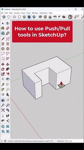 Master the Push/Pull Tool in SketchUp in Seconds! ⚡