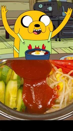 Jake's Seriously Seoulful Saucy Supper-Time Spread!🇰🇷 #shorts #jakethedog #adventuretime #koreanfood