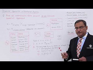 DBMS - Division Operation in Relational Algebra