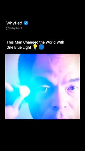 Whyfied on Instagram: "🔵 The Man Who Changed the World With Blue Light 💡 Japanese scientist Shuji Nakamura achieved what many experts once believed was impossible—he invented the first practical blue LED. For decades, scientists could make red and green LEDs, but blue light remained unsolved. Nakamura’s breakthrough completed the RGB trio, making white LED light possible for the first time. This single invention transformed modern life. Smartphones, TVs, computer screens, LED bulbs, traffic li