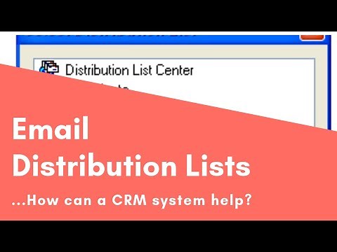How to use Email Distribution Lists in GoldMine CRM