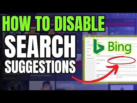 How to Disable Search Suggestions on Bing - Full Guide