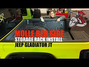 Molle Bed Side Storage Rack Install - Neon Jeep Gladiator JT - JCR Off Road